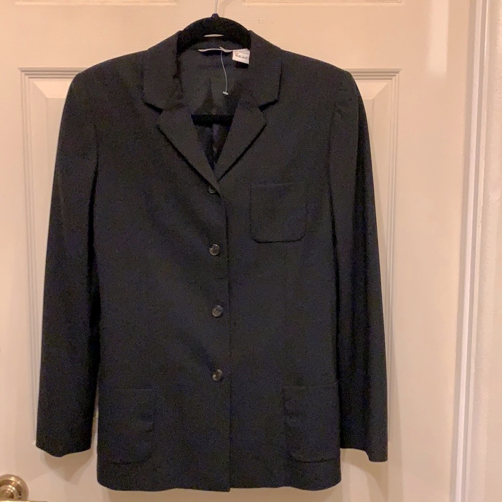 Barney’s New York Black Virgin Wool Blazer 42/8